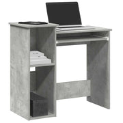 skrivebord m. hylder 84x40x78 cm konstrueret træ betongrå