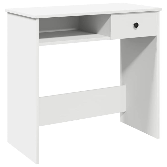 skrivebord 80x40x75 cm konstrueret træ hvid
