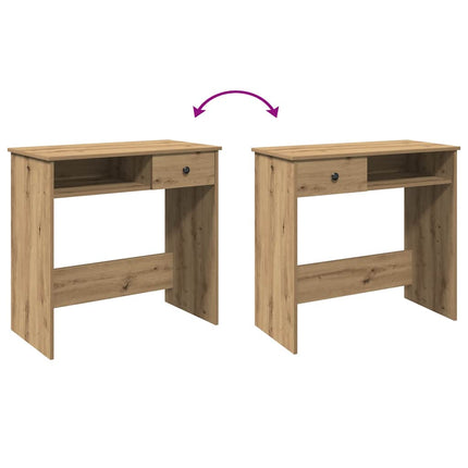 skrivebord 80x40x75 cm konstrueret træ kunsteg