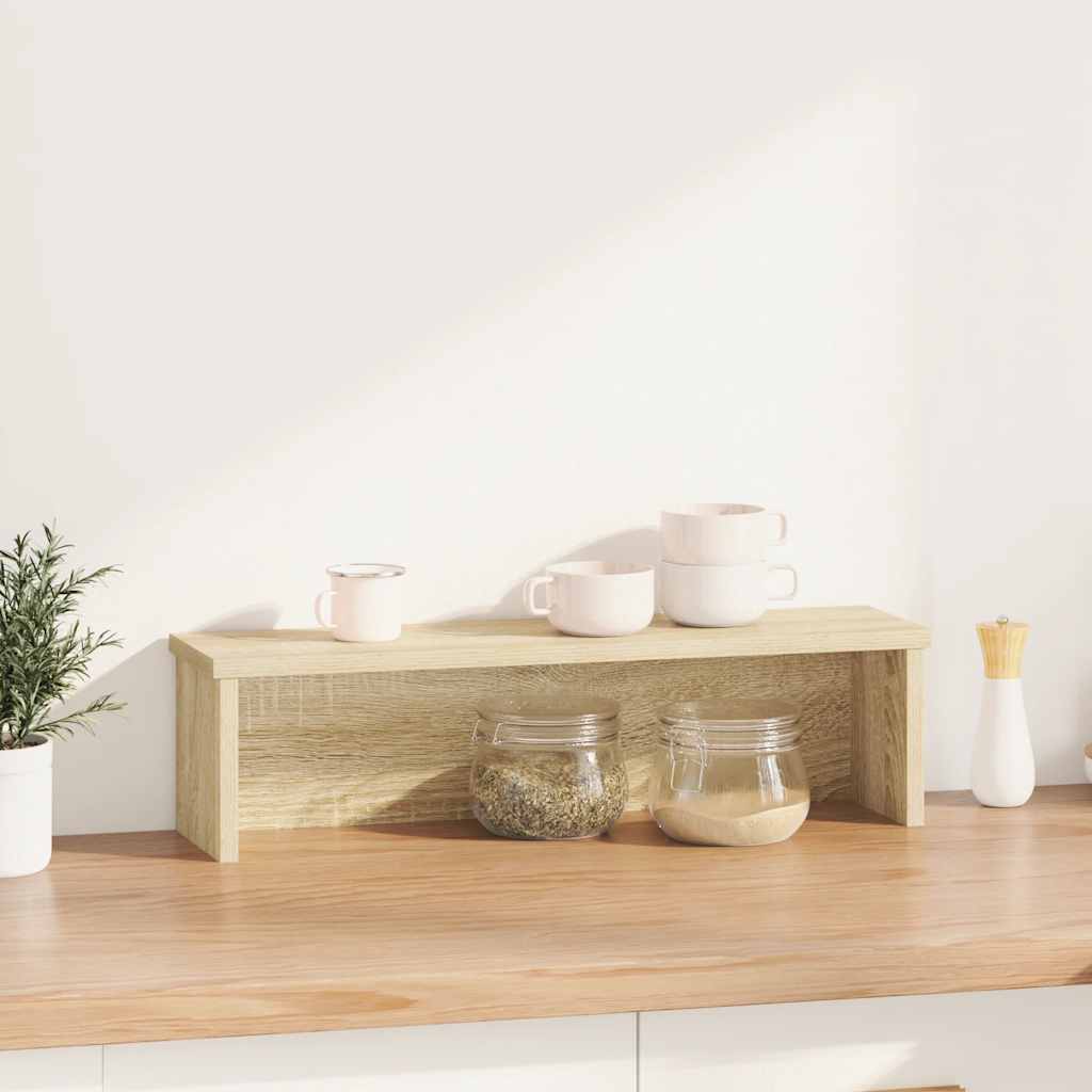 køkkenstativ kan stables 50x15x16 cm konstrueret træ sonoma-eg