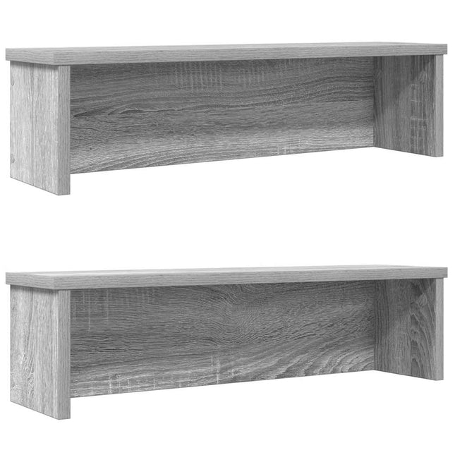 køkkenreoler kan stables 2 stk. 60x15x16 cm grå sonoma-eg