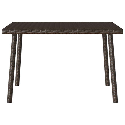 havesofabord 60x40x37 cm firkantet polyrattan brun