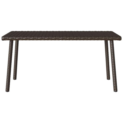 havesofabord 80x40x37 cm firkantet polyrattan brun
