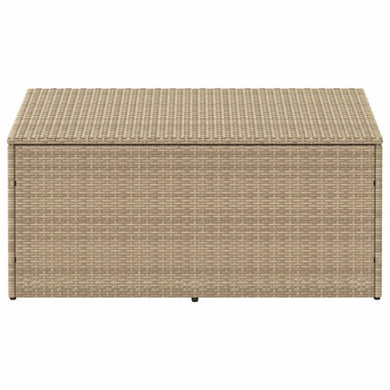 opbevaringskasse til haven beige 110x50x58 cm polyrattan