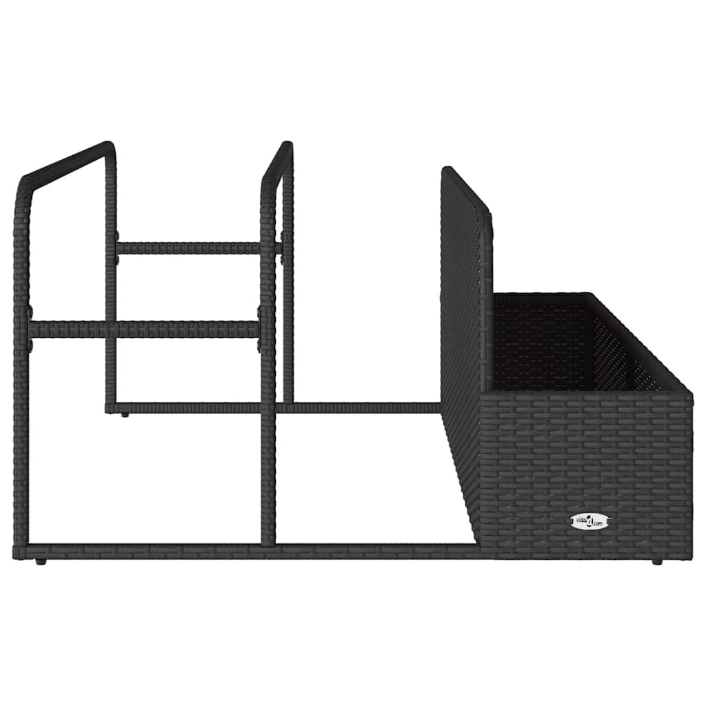 float opbevaring ved poolen 110x100x57 cm polyrattan sort
