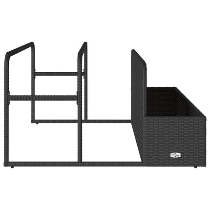 float opbevaring ved poolen 110x100x57 cm polyrattan sort