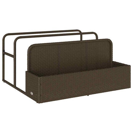float opbevaring ved poolen 110x100x57 cm polyrattan brun
