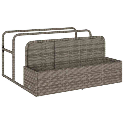 float opbevaring ved poolen 110x100x57 cm polyrattan grå