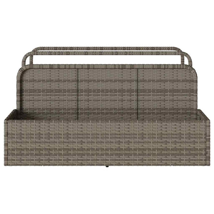 float opbevaring ved poolen 110x100x57 cm polyrattan grå