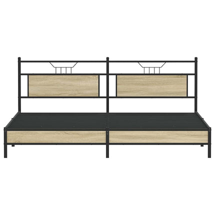 sengeramme uden madras 200x200 cm metal sonoma-eg