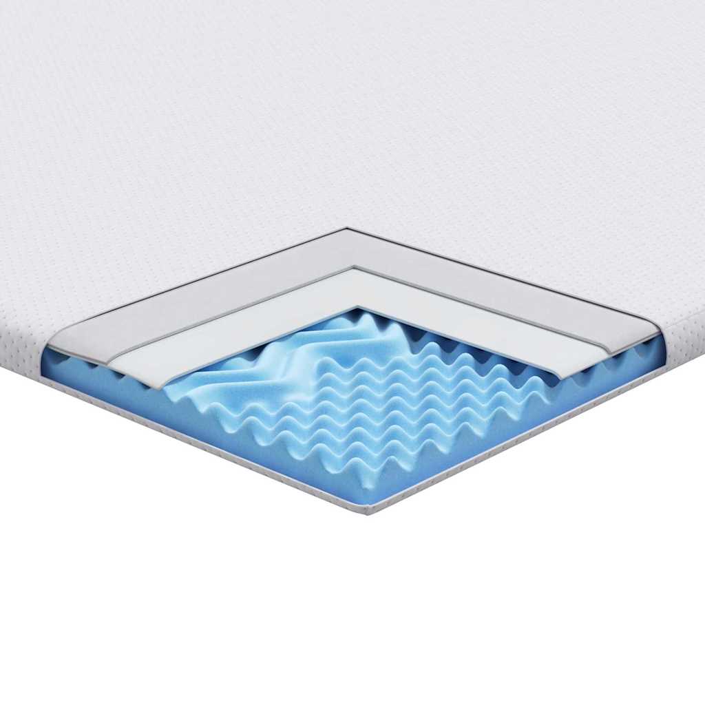 Madras topper Hvid 200 x 200 cm Jacquard Stof