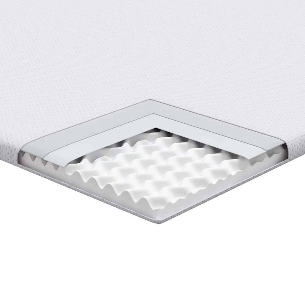 Madras topper Hvid 120 x 200 cm Jacquard Stof