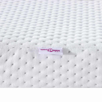 Madras topper Hvid 160 x 200 cm Jacquard Stof