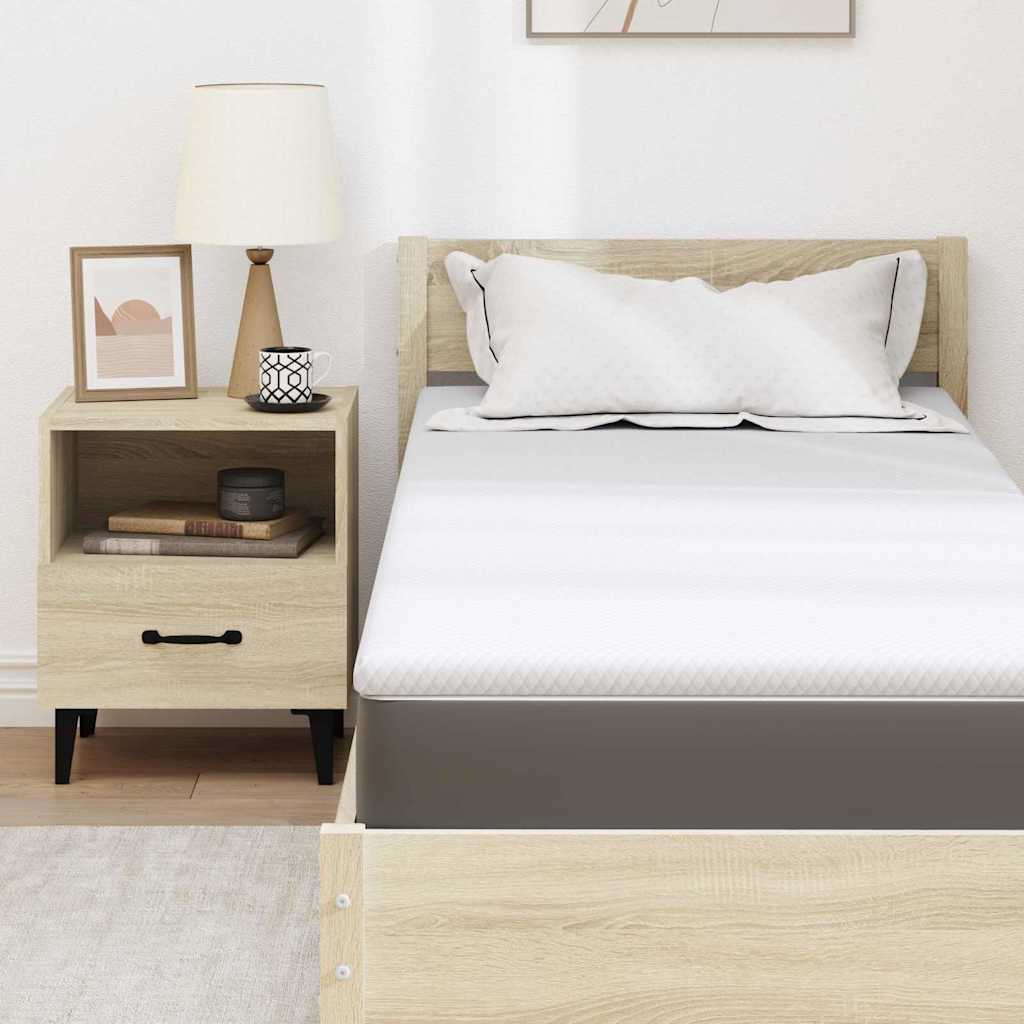 Madras topper Hvid 80 x 200 cm Jacquard Stof