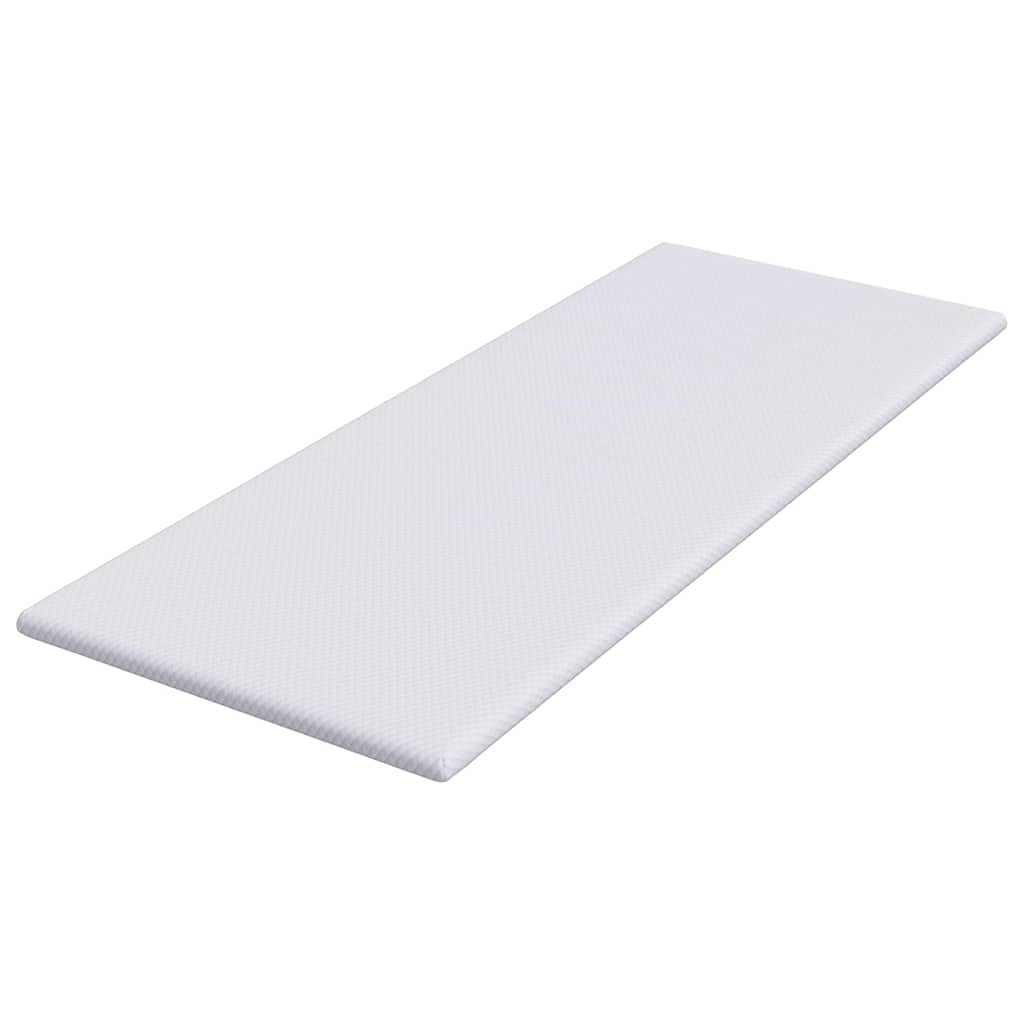 Madras topper Hvid 80 x 200 cm Jacquard Stof