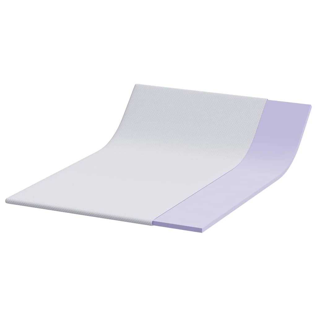 Madras topper Hvid 140 x 190 cm Jacquard Stof