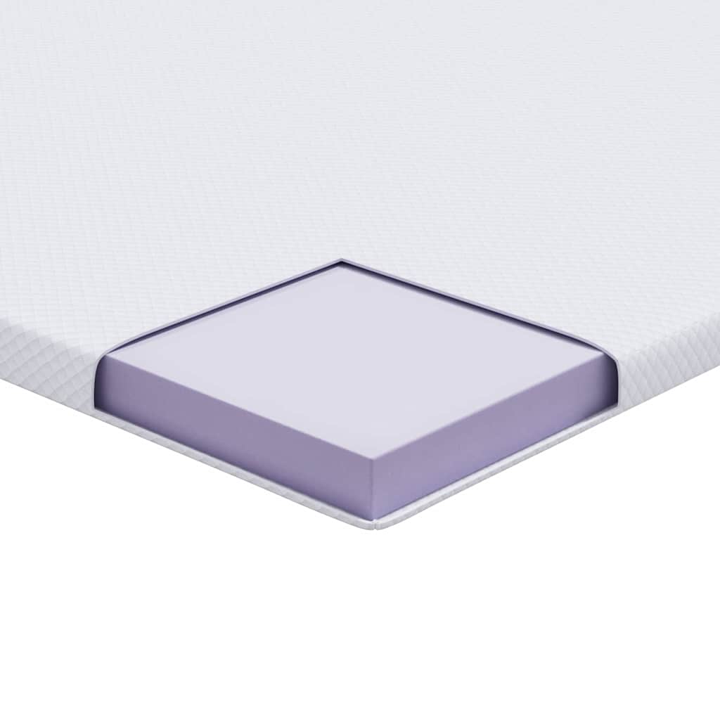 Madras topper Hvid 180 x 200 cm Jacquard Stof