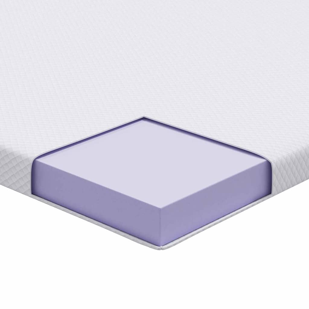 Madras topper Hvid 200 x 200 cm Jacquard Stof