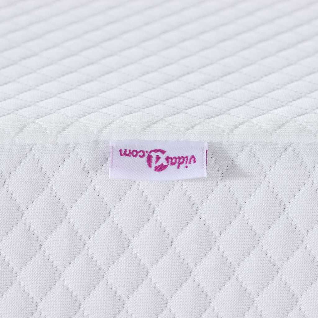 Madras topper Hvid 90 x 200 cm Jacquard Stof