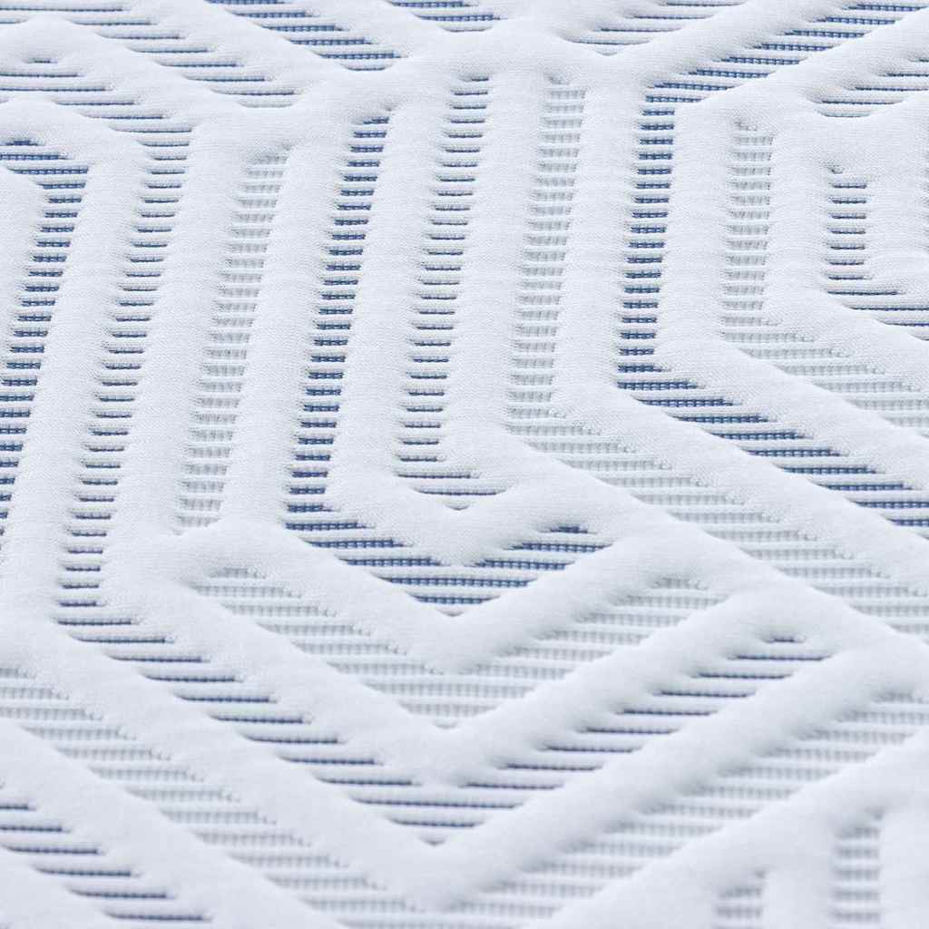 Madras topper Hvid 140 x 190 cm Jacquard stof
