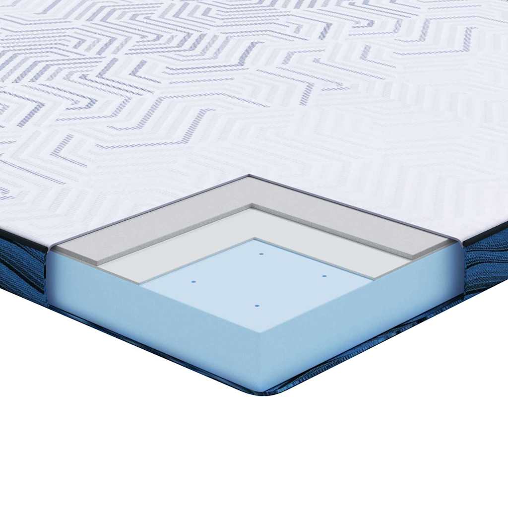 Madras topper Hvid 140 x 190 cm Jacquard stof