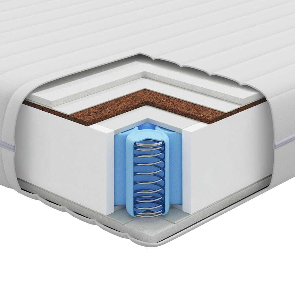 Madras Hvid 120 x 200 cm Pocket Spring