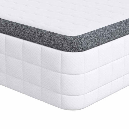 Madras Medium blød 90 x 190 cm Hvid og Grå