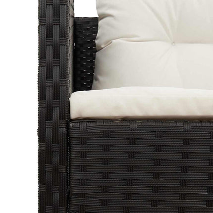 Havesofa Sæt 6 stk. Sort og Cream polyrattan