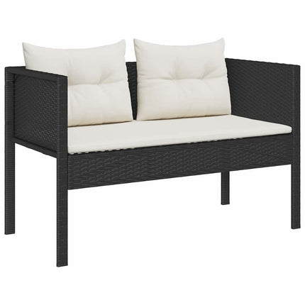 Havesofa Sæt 6 stk. Sort og Cream polyrattan