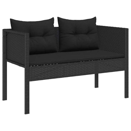 Havesofa Sæt 6 stk. Sort polyrattan