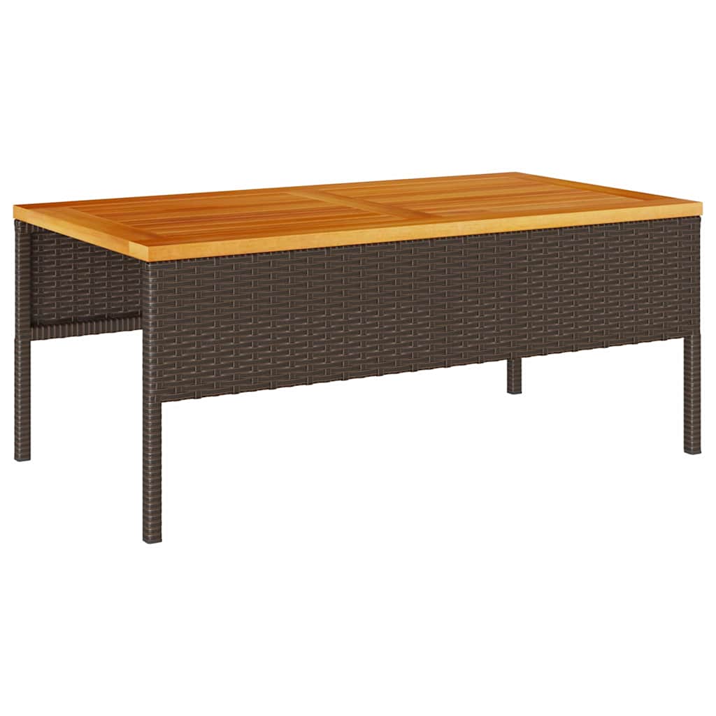 Havesofa Sæt med pude 6 pcs Brun og Creme polyrattan