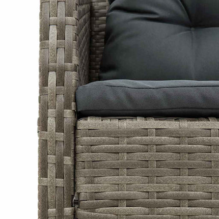 Havesofa Sæt 6 stk. Grå og Mørkegrå polyrattan