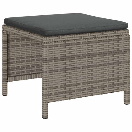 Havesofa Sæt 6 stk. Grå og Mørkegrå polyrattan