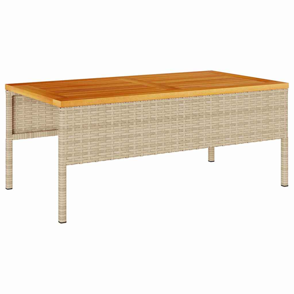 Havesofa Sæt med pude 6 pcs Beige og creme polyrattan