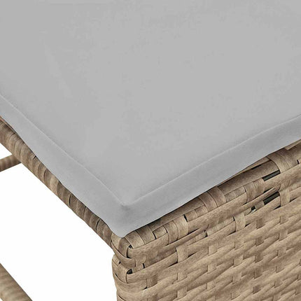 Havesofa Sæt 6 stk. Beige og lys grå polyrattan