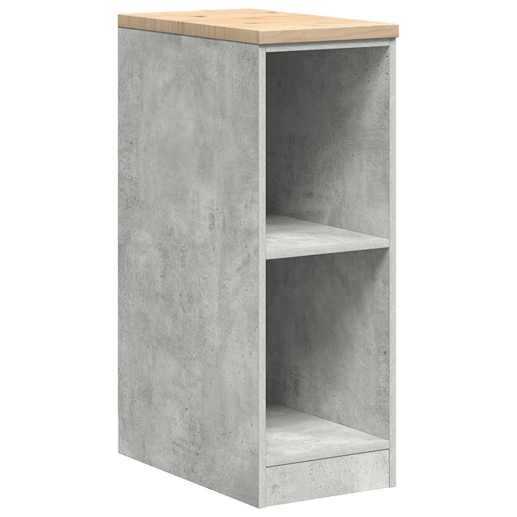 Garageopbevaringsskab Beton Grå 30x51x85cm Massivt træ Fyrretræ