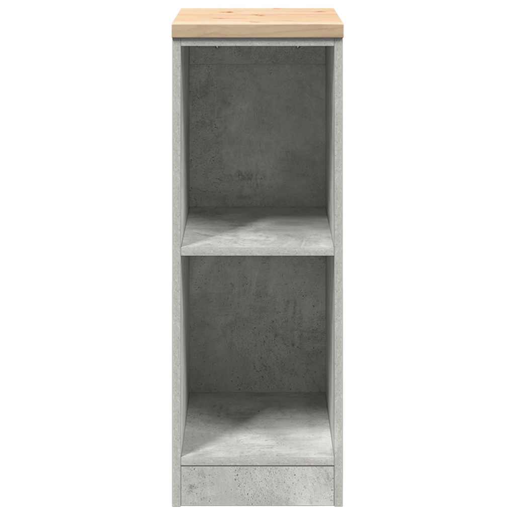 Garageopbevaringsskab Beton Grå 30x51x85cm Massivt træ Fyrretræ