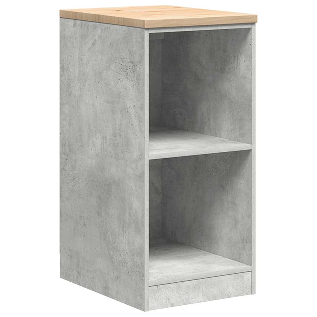 Garageopbevaringsskab Beton Grå 40x51x85cm Massivt træ Fyrretræ
