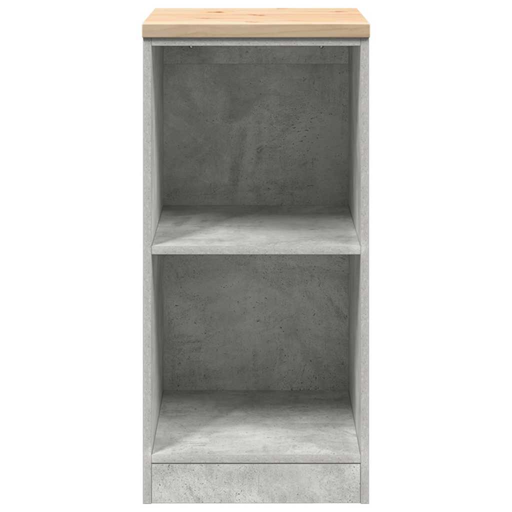 Garageopbevaringsskab Beton Grå 40x51x85cm Massivt træ Fyrretræ