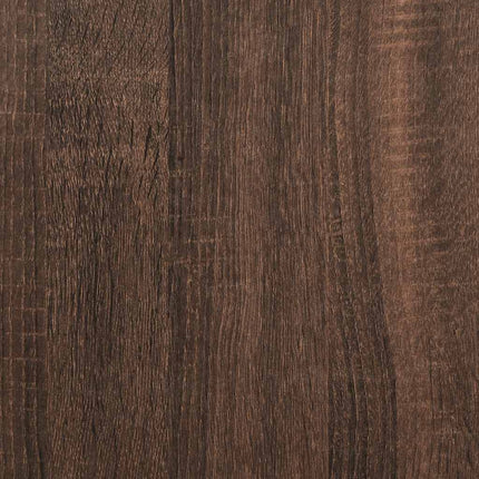 Garageopbevaringsskab brun eg 40x51x85 cm massivt træ fyrretræ
