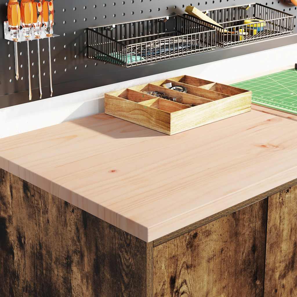 Garageopbevaringsskab røget eg 60x51x85 cm massivt træ fyrretræ