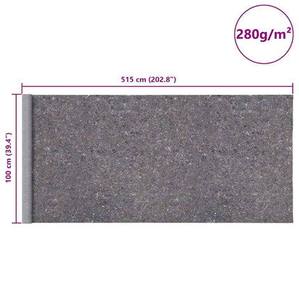 skridsikker maleruld 5 m 280 g/m² grå