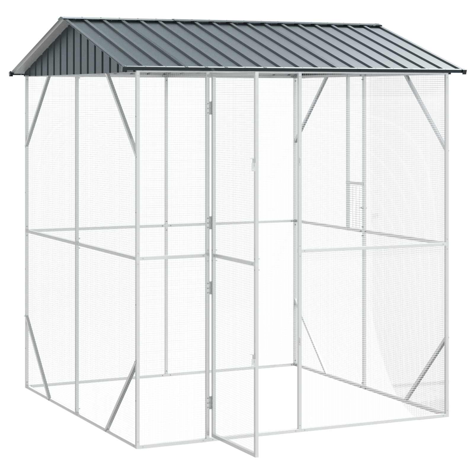 Fuglebur Antracit 215 x 208 x 247 cm Galvaniseret stål