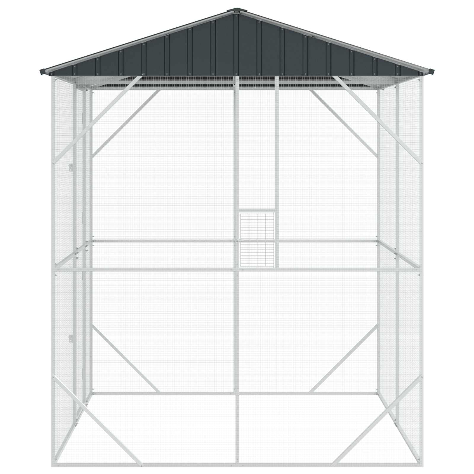 Fuglebur Antracit 215 x 208 x 247 cm Galvaniseret stål