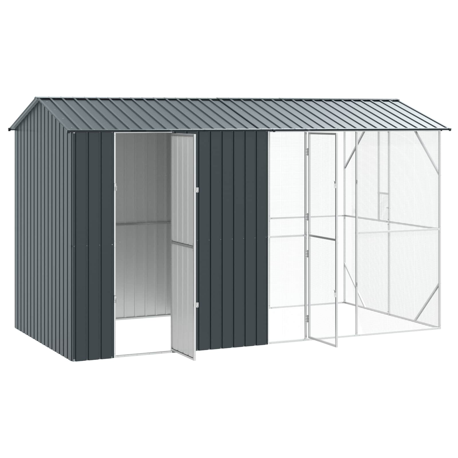 Fuglebur Antracit 430 x 208 x 247 cm Galvaniseret stål