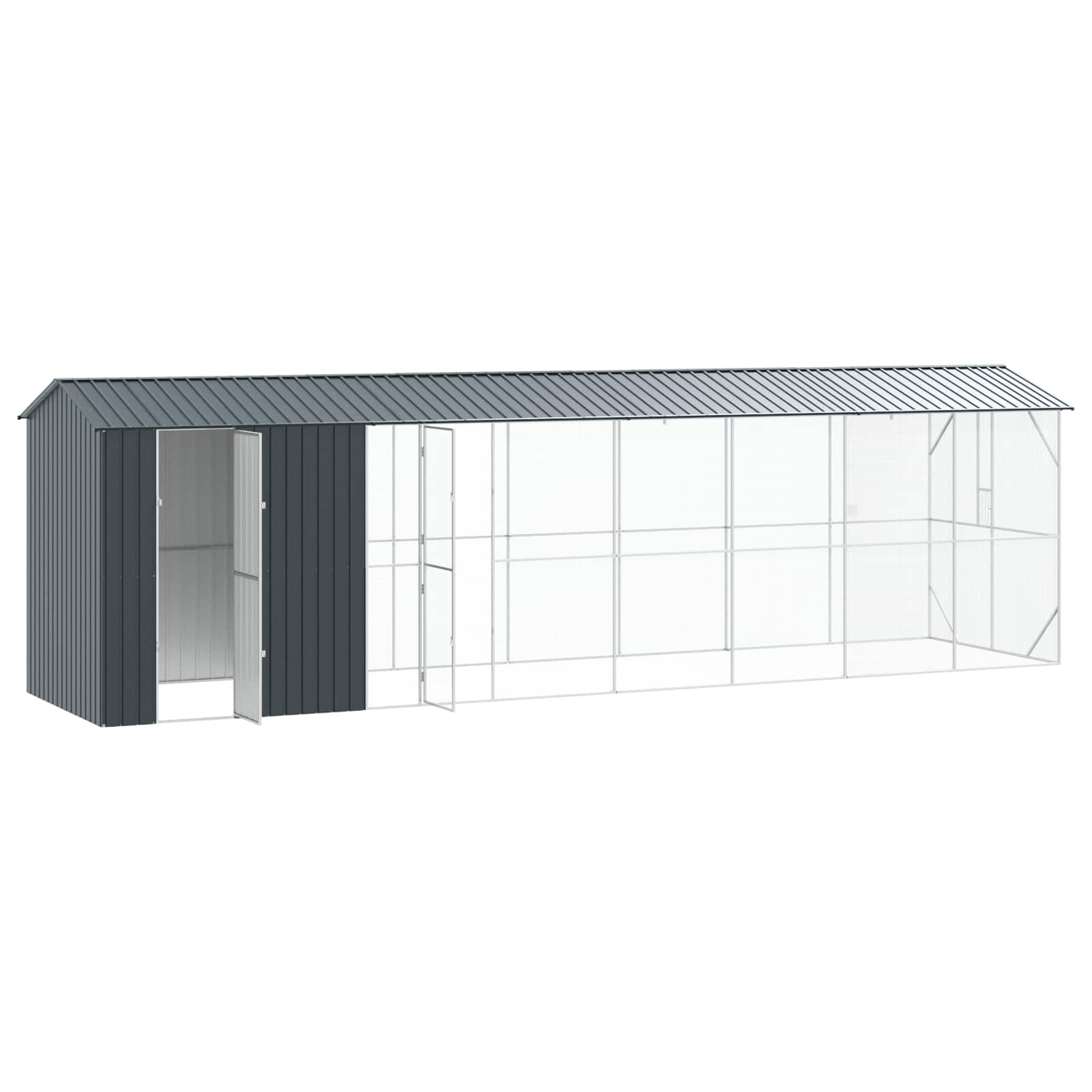 Fuglebur Antracit 860 x 208 x 247 cm Galvaniseret stål