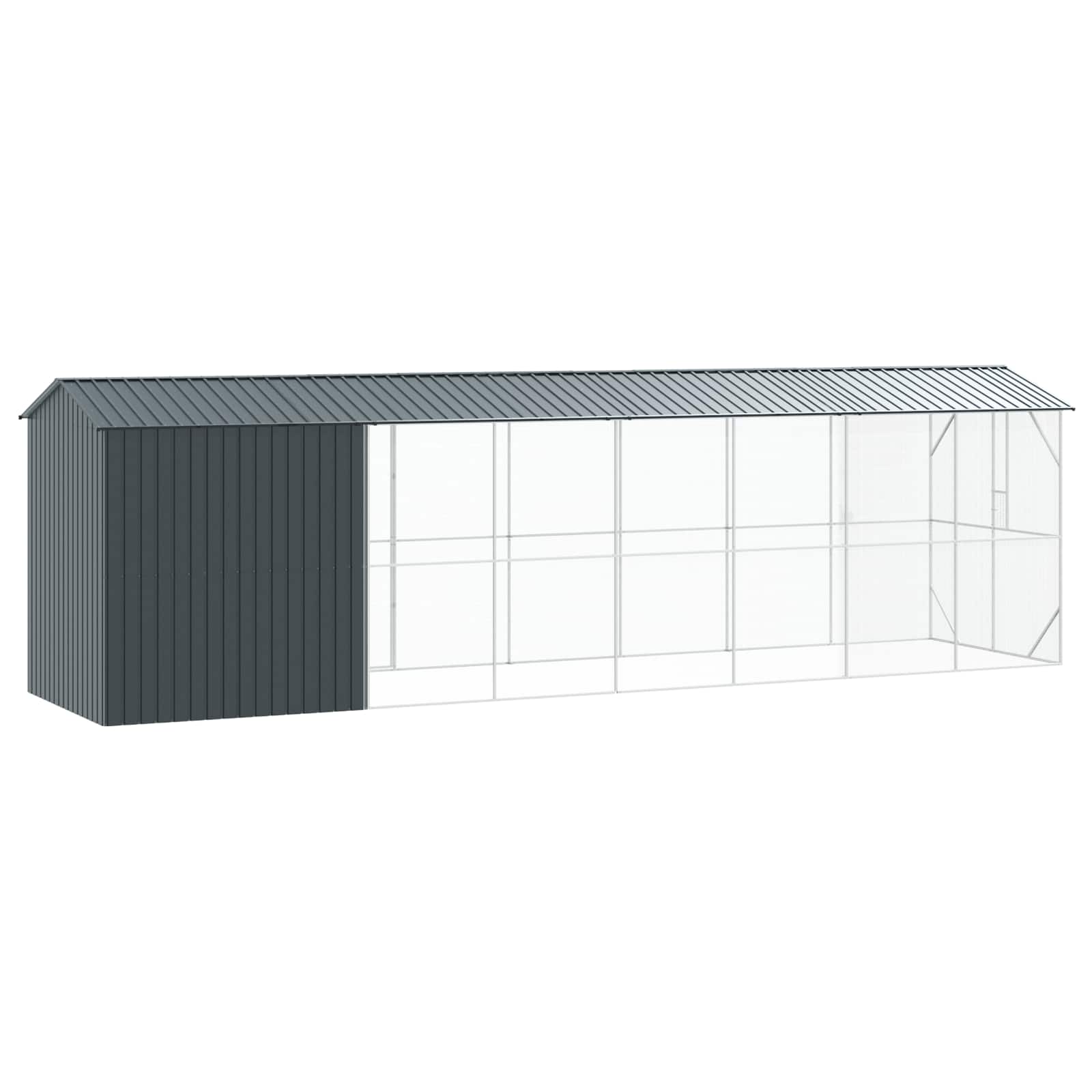 Fuglebur Antracit 860 x 208 x 247 cm Galvaniseret stål