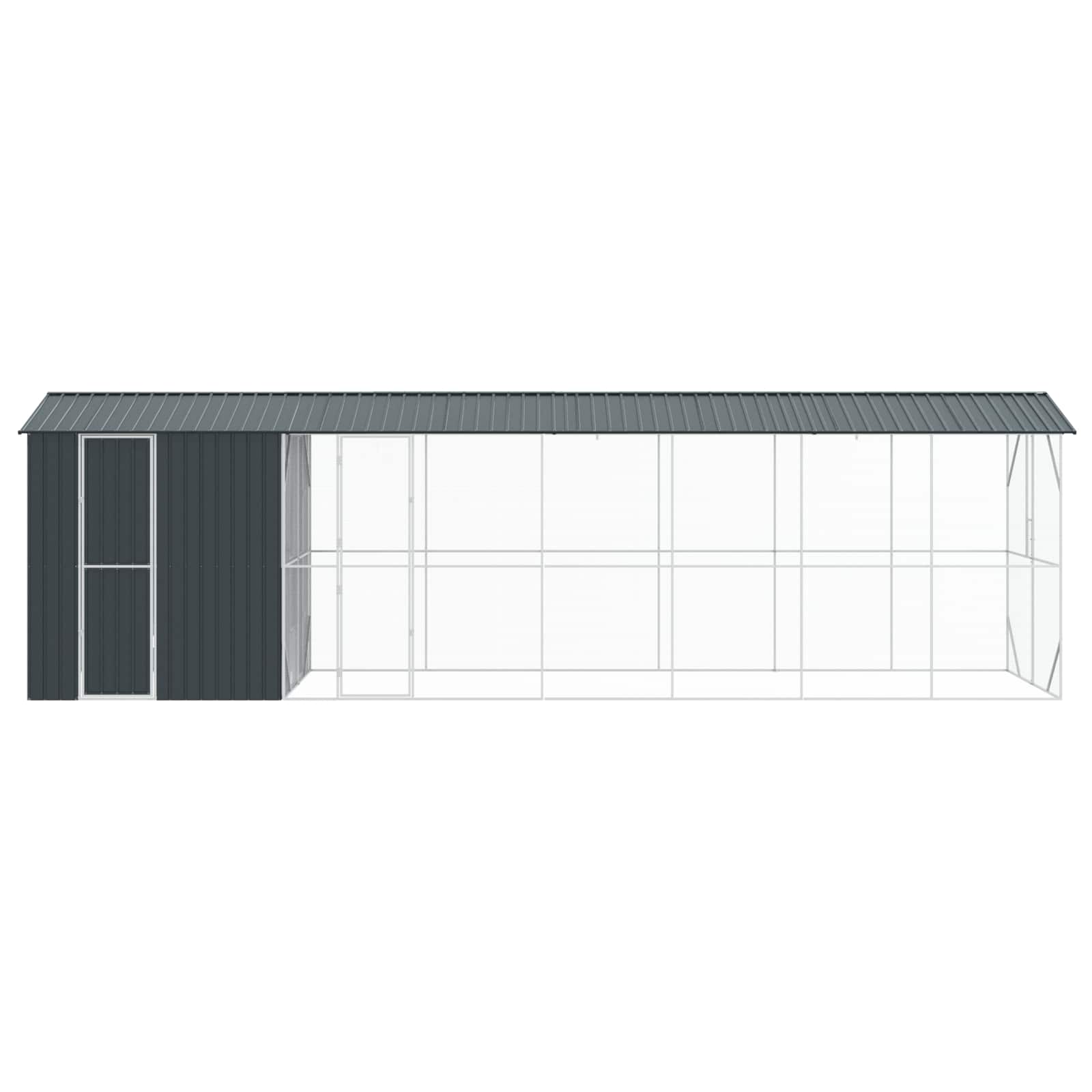 Fuglebur Antracit 860 x 208 x 247 cm Galvaniseret stål