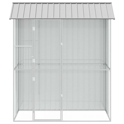 Fuglebur Grå 215 x 110 x 247 cm Galvaniseret stål
