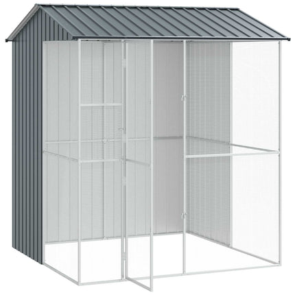 Fuglebur Antracit 215 x 210 x 247 cm Galvaniseret stål